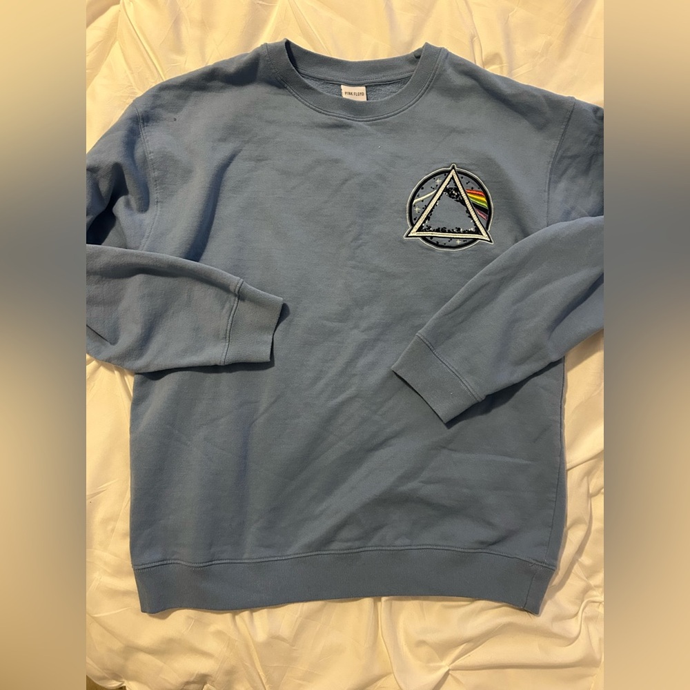 Pink Floyd Blue Sweatshirt with Prism Patch